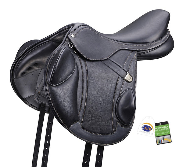 Bates Advanta Jumping Saddle Cair Classic Black 43cm 17.0"-SADDLES: Jumping Saddles-Ascot Saddlery