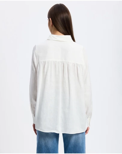 RM Williams Broderie Linen Shirt