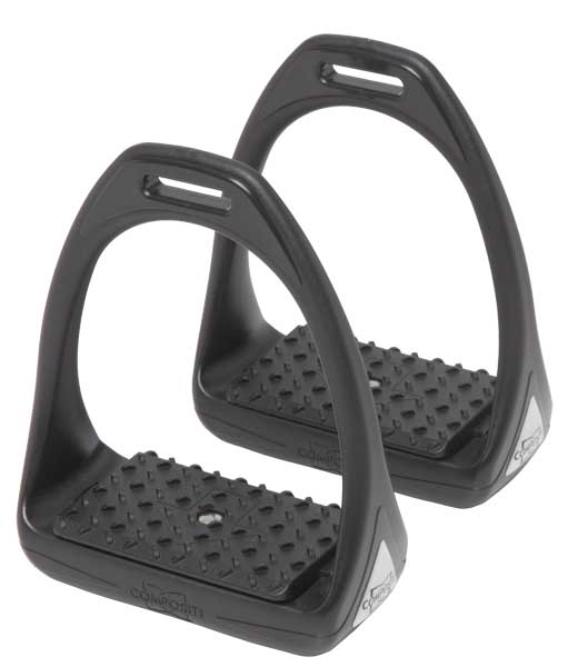 Compositi Reflex Stirrup Irons Black-HORSE: Stirrup Irons-Ascot Saddlery