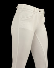 White Coolmax Breeches with Silicone seat grip. Sizes 6 to 28