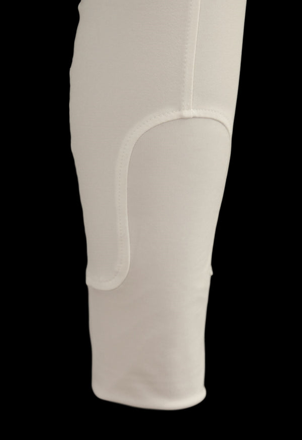 White Coolmax Breeches with Silicone seat grip. Sizes 6 to 28