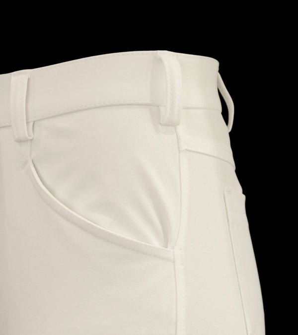 White Coolmax Breeches with Silicone seat grip. Sizes 6 to 28