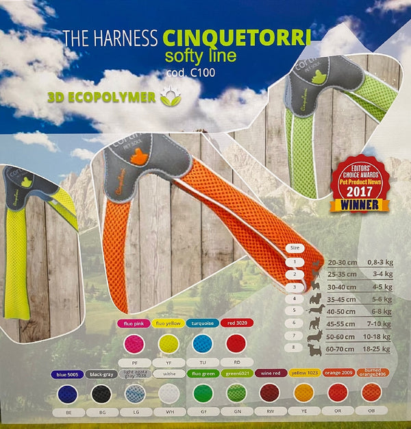 Coralpina Cinquetorri Dog Harness Fluoro Pink