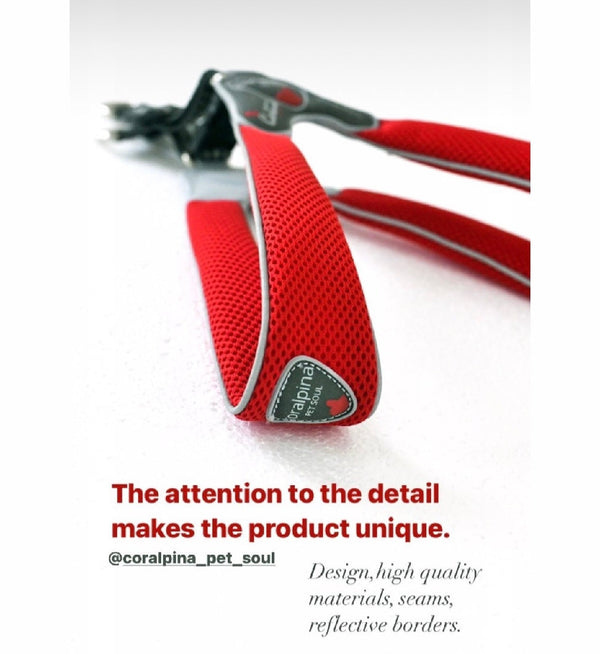 Coralpina Cinquetorri Dog Harness Red Wine-Dog Collars & Leads-Ascot Saddlery