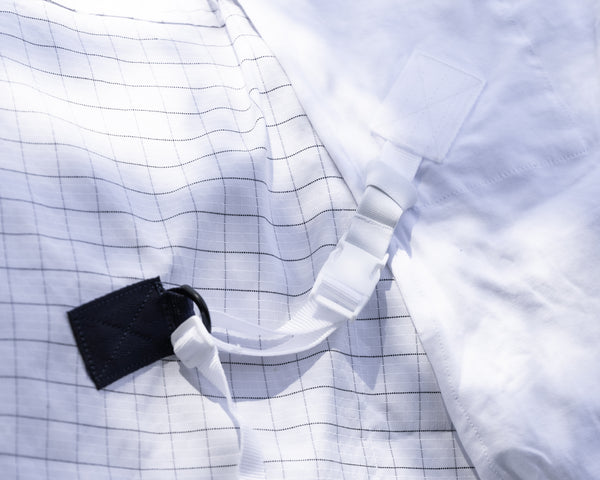 Summer Stretch Zip Hoods - White