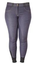 Women's Denim Breeches with Silicone Seat and Phone Pocket