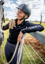 Earlwood Ava Sunshirt Long Sleeve Black & Grey-CLOTHING: Clothing Ladies-Ascot Saddlery