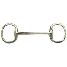 Eggbutt Mullen Mouth Large Flat Rings Stainless Steel-HORSE: Bits-Ascot Saddlery