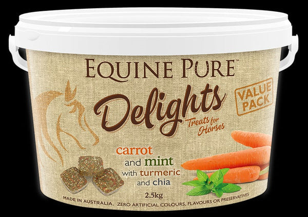 Equine Pure Delights Treat Carrot Mint Turmeric Chia-STABLE: Horse Treats & Toys-Ascot Saddlery