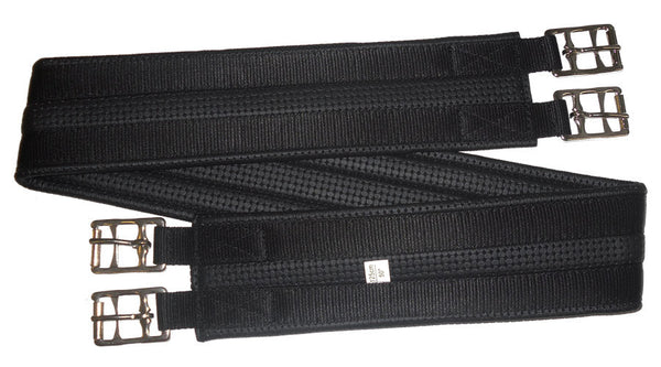 Equiprene Anti Gall Two Buckle Girth Black-HORSE: Girths-Ascot Saddlery