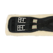 Equiprene Wool Lined Dressage Girth Elastic Black-HORSE: Girths-Ascot Saddlery