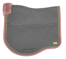 Estate 2023 Saddlecloth Dressage Fleece Trim Grey & Dusk-HORSE: Saddlecloths-Ascot Saddlery