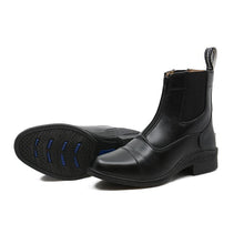 Eurohunter Boots Zip Paddock Black Adults-FOOTWEAR: Equestrian Footwear-Ascot Saddlery