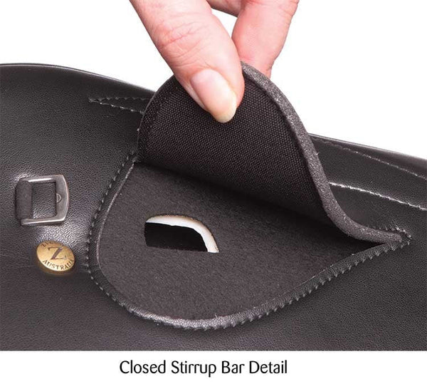 Exercise Saddle Zilco Suede Black-HORSE: Racing & PVC-Ascot Saddlery