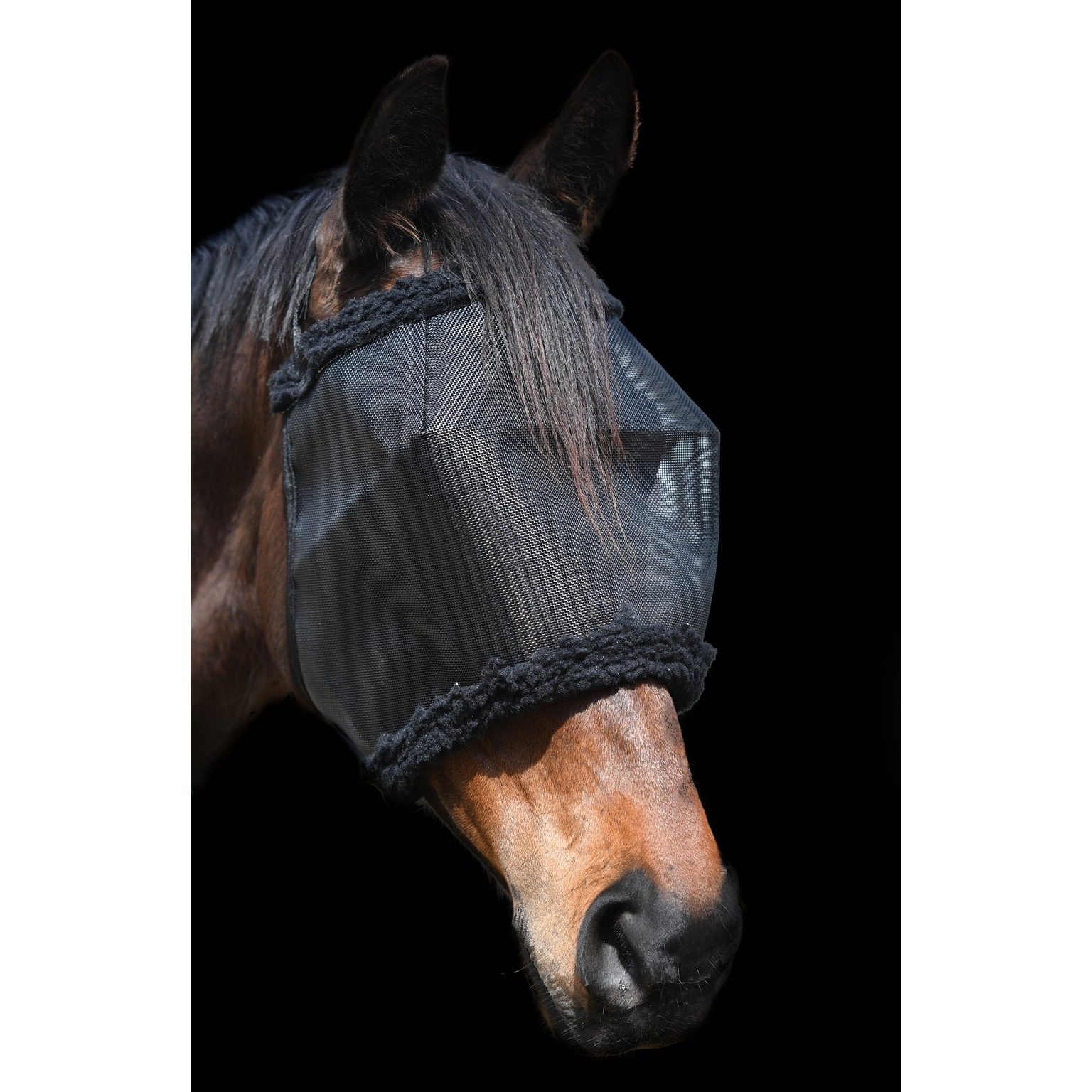 Flyveils By Design Flymask - Fur Trimmed Horse Fly Veil
