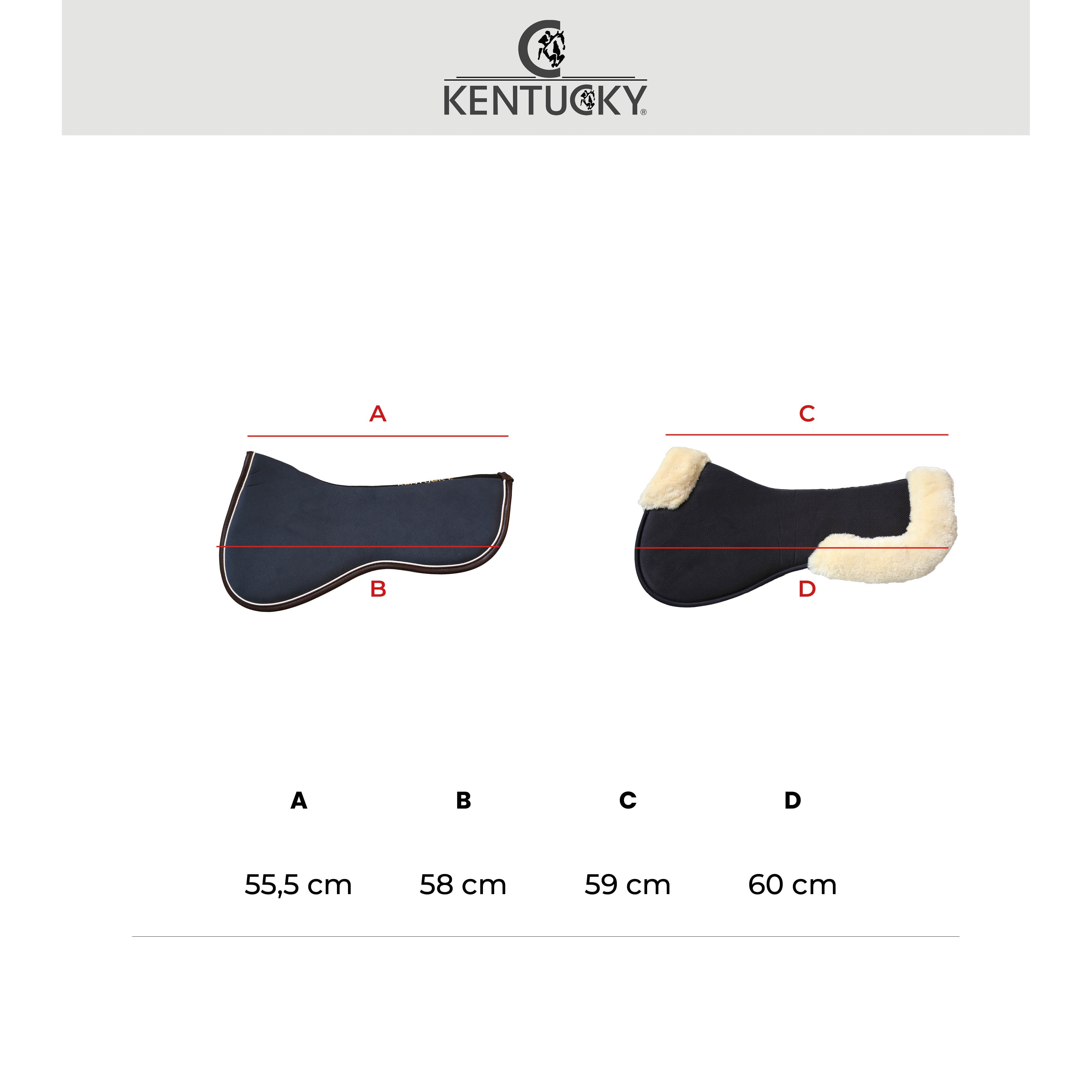 Kentucky Sheepskin Anatomic Half Pad Absorb