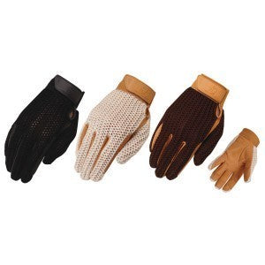 Heritage Crochet Glove Natural-RIDER: Gloves-Ascot Saddlery