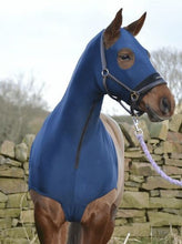 Horzehood No Ears Navy-RUGS: Summer Rugs, Neck Rugs & Hoods-Ascot Saddlery