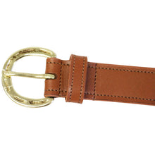Huntington Rouge Inlay Belt Tan-CLOTHING: Belts-Ascot Saddlery