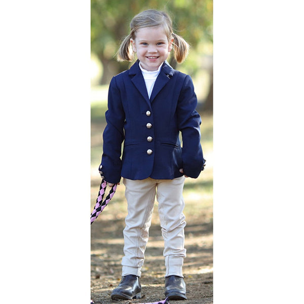 Huntington Willow Riding Jacket Navy Childs-CLOTHING: Clothing Childs-Ascot Saddlery