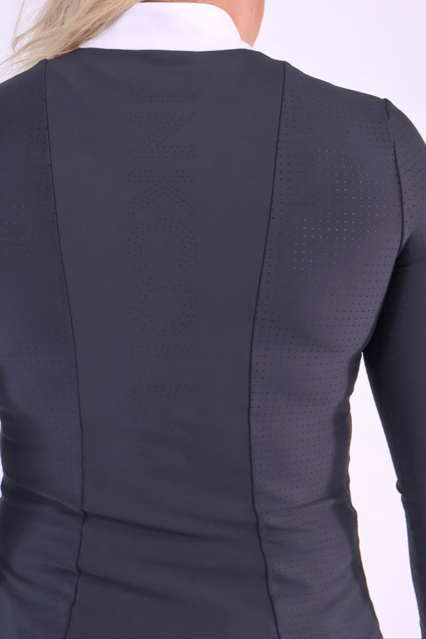 Elite Competition Snow White and Black Long Sleeve Shirt