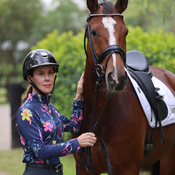 * FACTORY SECOND * 'Midnight in the Garden' Amello Sun Shirt | By Ippico Equestrian