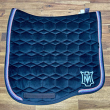 Violet/Ice Blue/Rose/Black Velvet Sheen Saddle Pad - Eurofit/Large Size