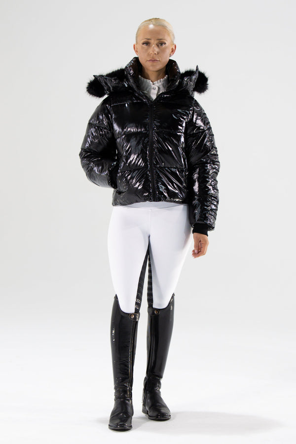 Competition Tights- Snow White/ Black Seat