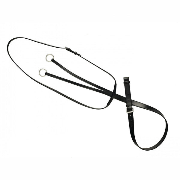 Jeremy & Lord Martingale Running Leather Black-HORSE: Breastplates & Martingales-Ascot Saddlery