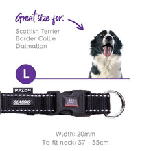 Kazoo Dog Collar Classic Adjustable Black-Dog Collars & Leads-Ascot Saddlery