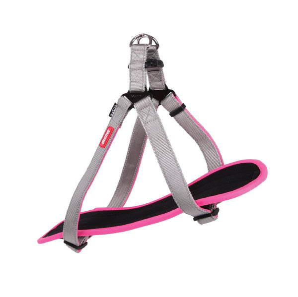 Kazoo Dog Harness Active Silver & Pink-Dog Collars & Leads-Ascot Saddlery