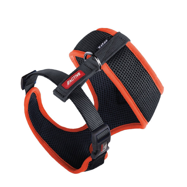 Kazoo Dog Harness Active Slate & Orange-Dog Collars & Leads-Ascot Saddlery