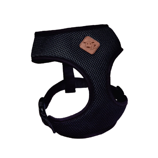 Kazoo Dog Harness Soft Classic Black-Dog Collars & Leads-Ascot Saddlery