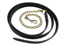 Leather Lead Chain with Brass or Silver Fittings