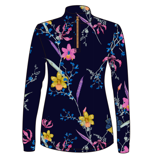 * FACTORY SECOND * 'Midnight in the Garden' Amello Sun Shirt | By Ippico Equestrian