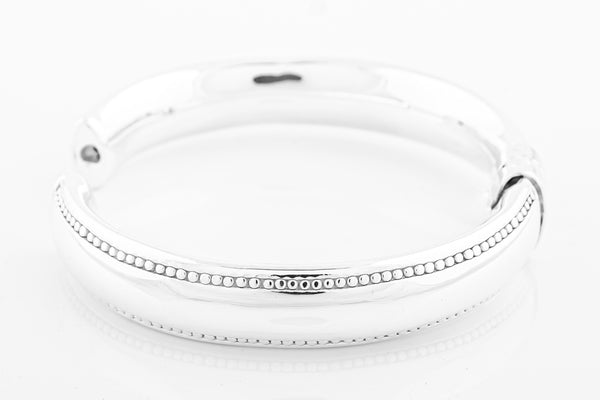 Hitchley & Harrow SS26 Bead Edge Hinged Bangle