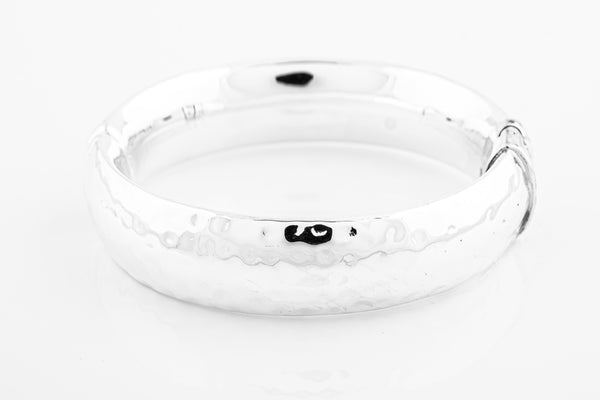 Hitchley & Harrow SS28 Hammered Hinged Bangle