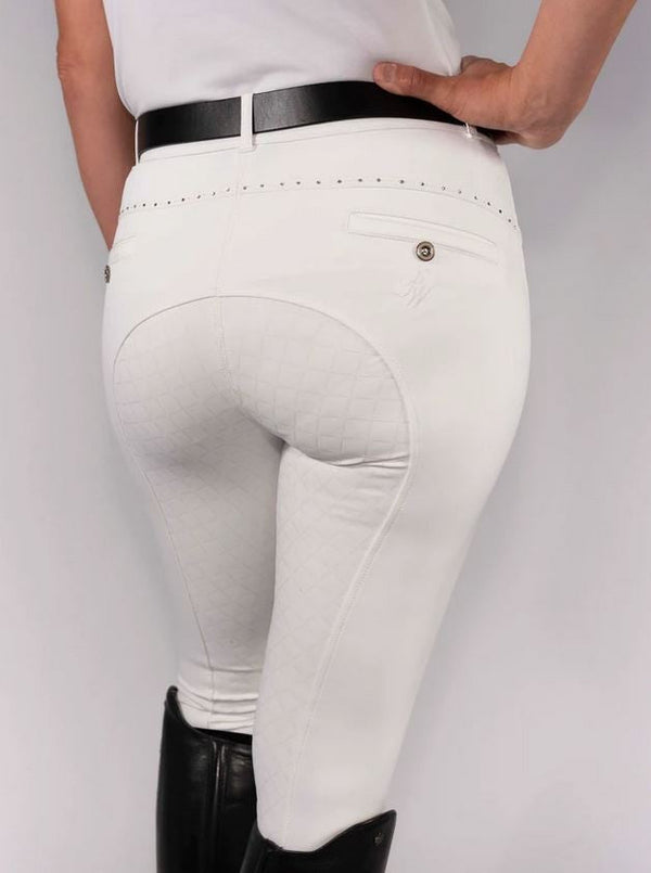 Peter Williams Cambridge Breeches White Ladies-CLOTHING: Jodhpurs & Breeches Ladies-Ascot Saddlery