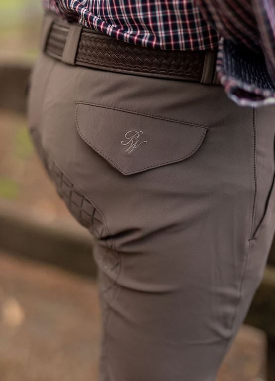 Peter Williams Windsor Cross Country Breeches Walnut Mens M4-CLOTHING: Jodhpurs & Breeches Mens-Ascot Saddlery