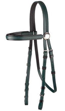 Pvc Bridle Head Full Green & Black Trim-HORSE: Racing & PVC-Ascot Saddlery