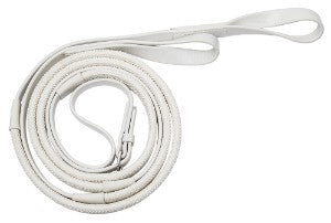 Pvc Epsom Race Reins Loop End White & White-HORSE: Racing & PVC-Ascot Saddlery