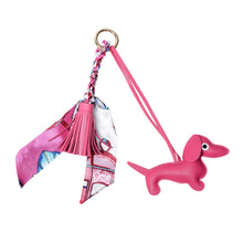 Deluxe Sausage Dog Keyring | Pink