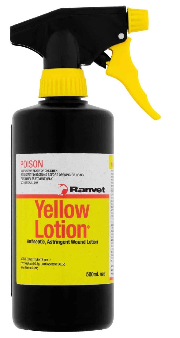 Ranvet Yellow Lotion Pump Pack 500ml-STABLE: First Aid & Dressings-Ascot Saddlery