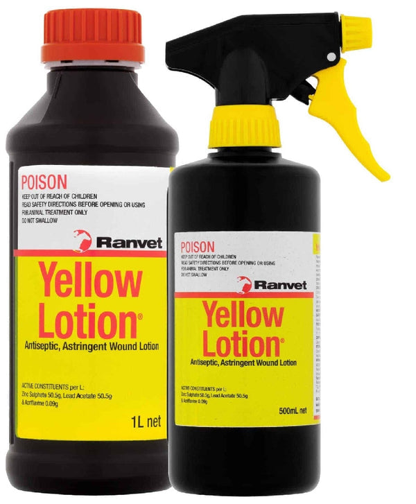 Ranvet Yellow Lotion Pump Pack 500ml-STABLE: First Aid & Dressings-Ascot Saddlery