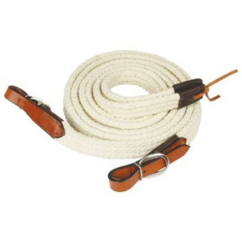 Reins Cotton Stockman White-HORSE: Stock & Western-Ascot Saddlery