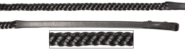 Reins Plaited Leather Aintree-HORSE: Reins-Ascot Saddlery