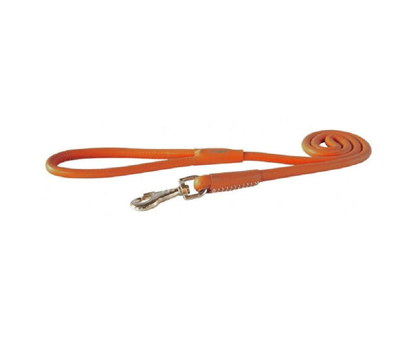 Rogz Dog Leash Leather Orange-Dog Collars & Leads-Ascot Saddlery