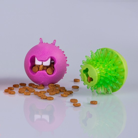 Rogz Dog Toy Fred Treat Ball Blue-Dog Toys-Ascot Saddlery