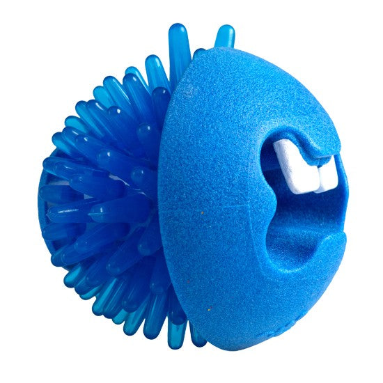 Rogz Dog Toy Fred Treat Ball Blue-Dog Toys-Ascot Saddlery