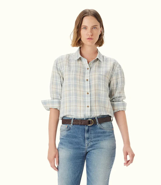 Hopeland check linen shirt